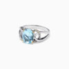 Blue Gemstone Split Shank Ring