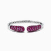 Pink Pavé Open Cuff Bangle Bracelet